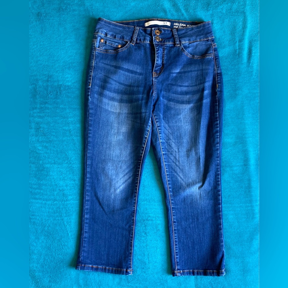 !iT Jeans HELENA Petite High Rise Skinny Capri Denim Size 8P